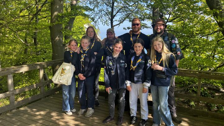 Billede af Juniorspejderne på Møns klint 