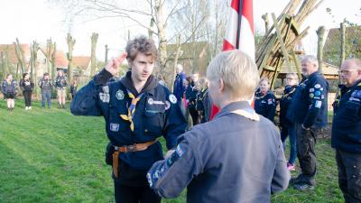 Spejder afligger spejderløftet